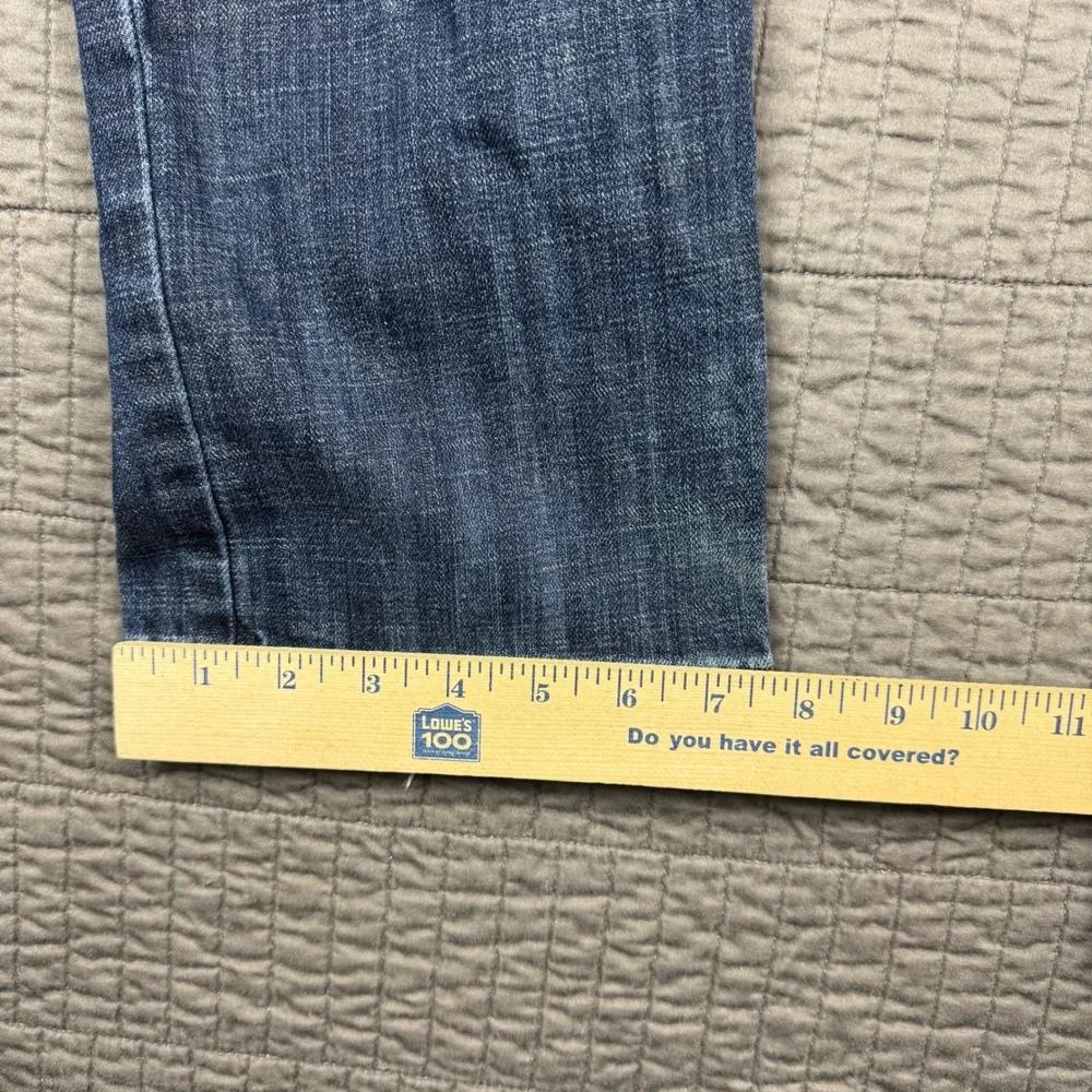 Lucky Brand 221 Original Straight Jeans Men 34x32 (36x32) Medium Wash Distressed